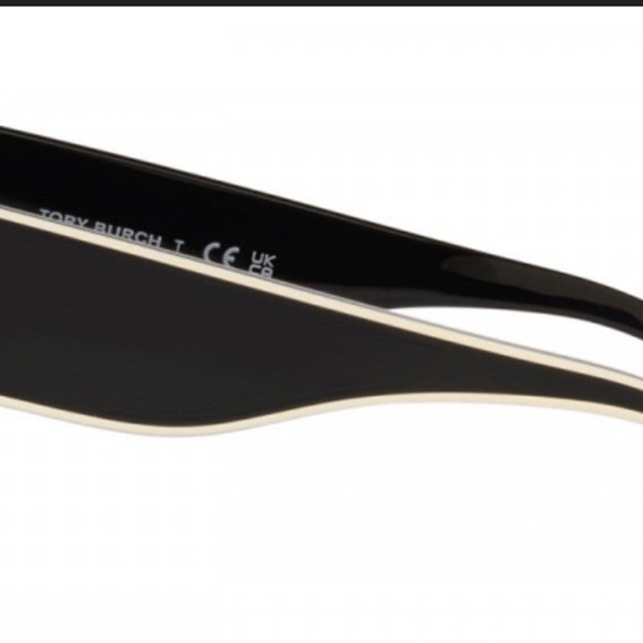 Tory Burch Sunglasses TY 7184 U 192987 Black With Ivory Piping - Picture 15 of 15